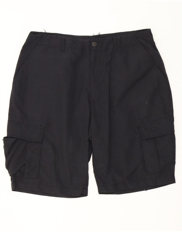 FILA Herre Cargo Shorts Small W32 Sort Polyester