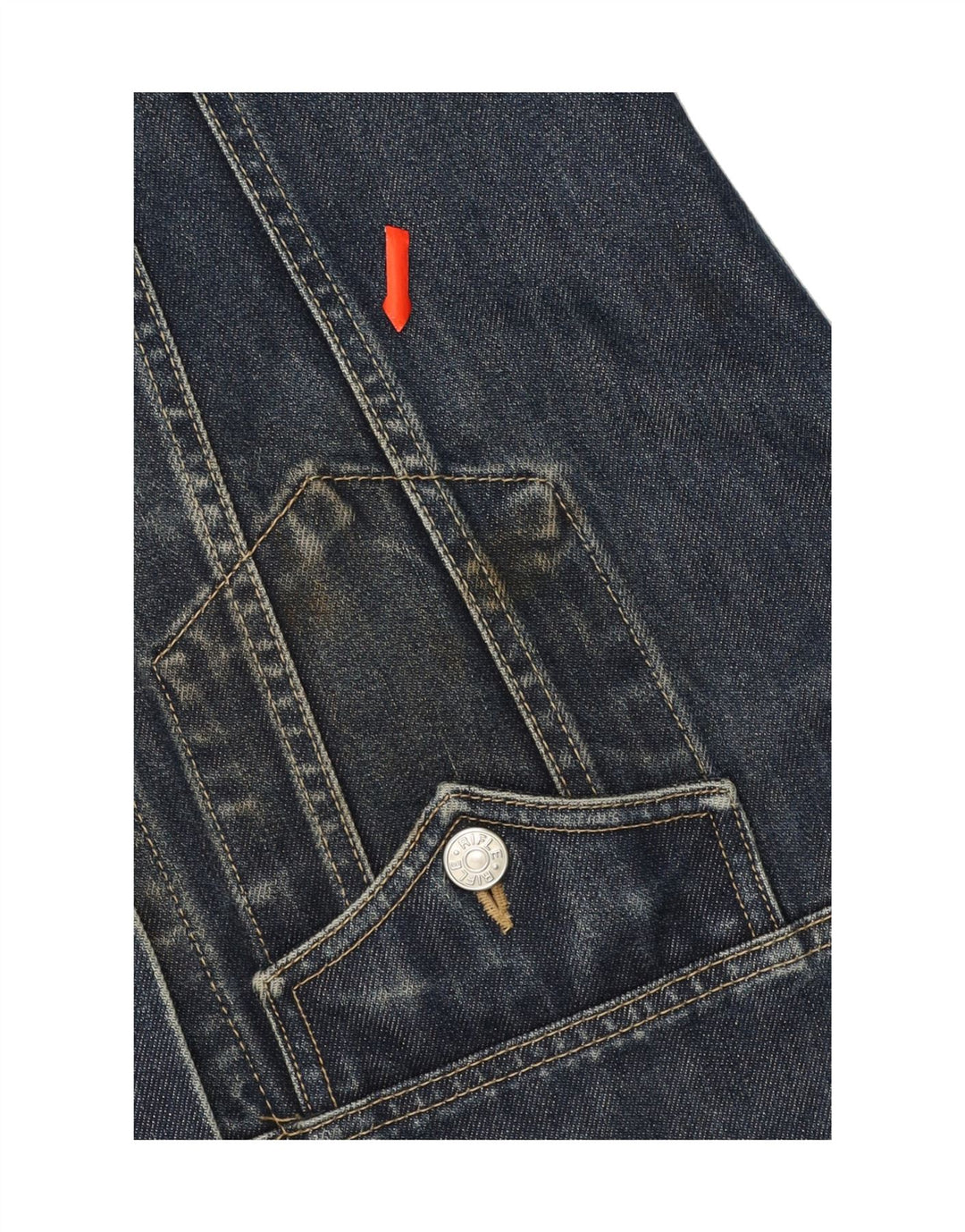 RIFLE Womens Denim Jacket UK 10 Small Blue Cotton Vintage Rifle and Second-Hand Rifle from Messina Hembry 