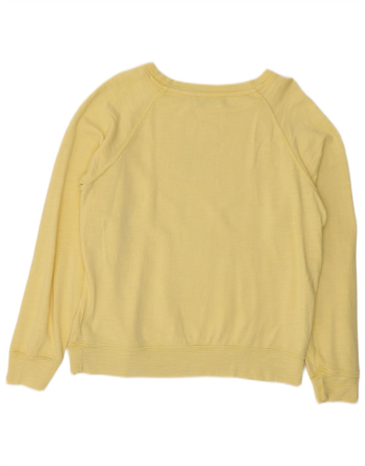 Marks & Spencer Dame Sweatshirt Jumper UK 14 Stor Gul Bomuld