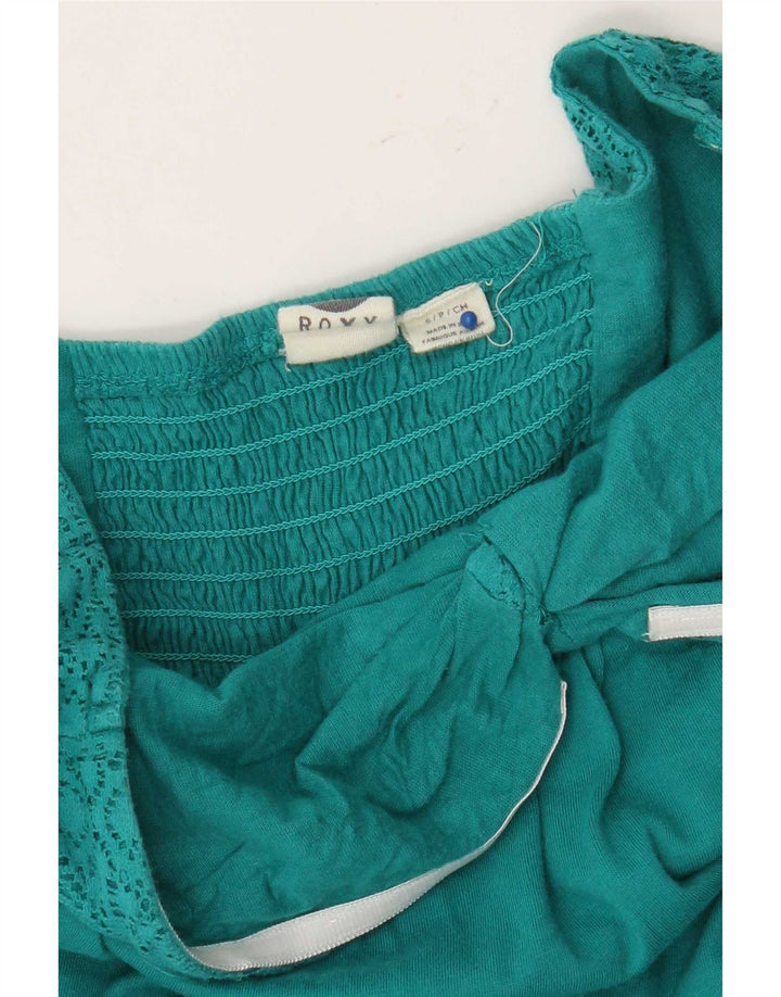 Roxy Dame Asymmetrisk Stropløs Kjole UK 10 Small Turkis