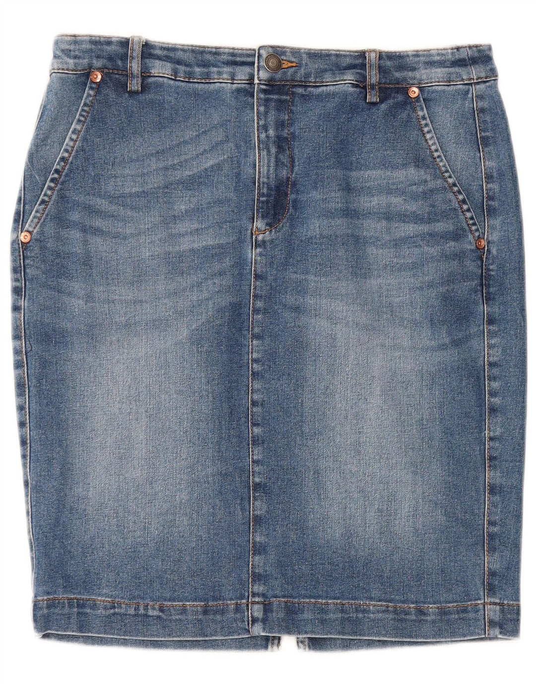 BENETTON Dame Denim Nederdel W30 Medium Blue
