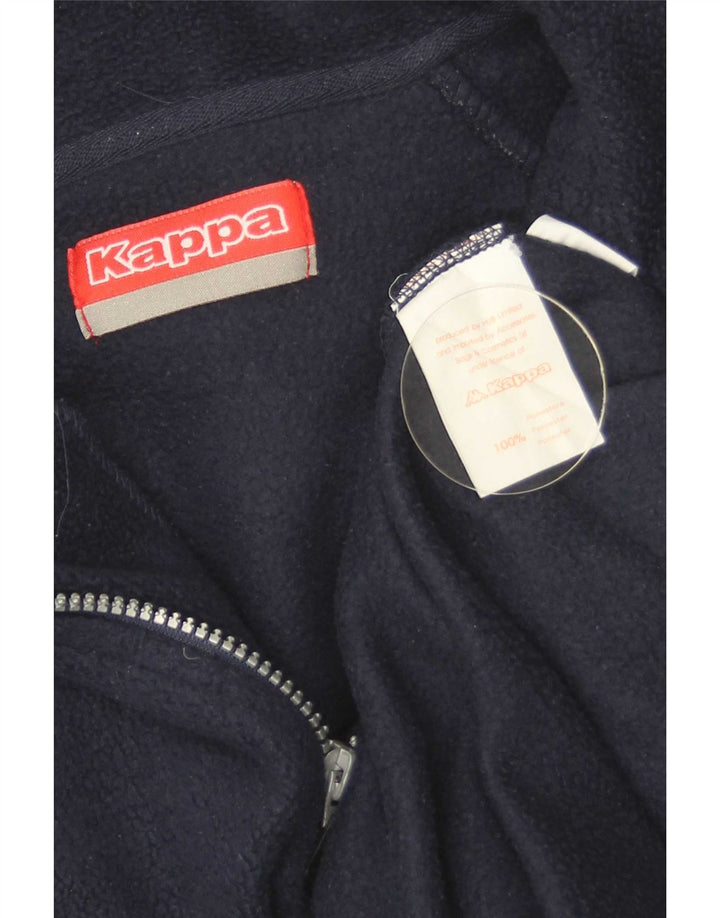 Kappa herre lynlås hals fleece jumper lille marineblå polyester