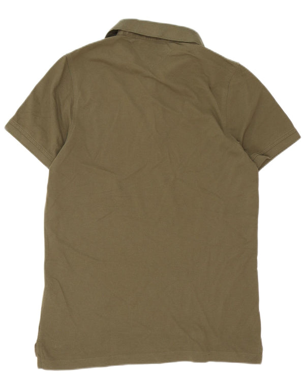 Tommy Hilfiger Herre Slim Fit Polo Shirt Medium Khaki Bomuld