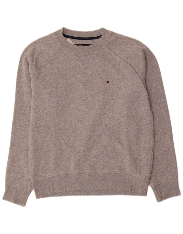 Tommy Hilfiger Sweatshirt til mænd, lille grå flækket bomuld