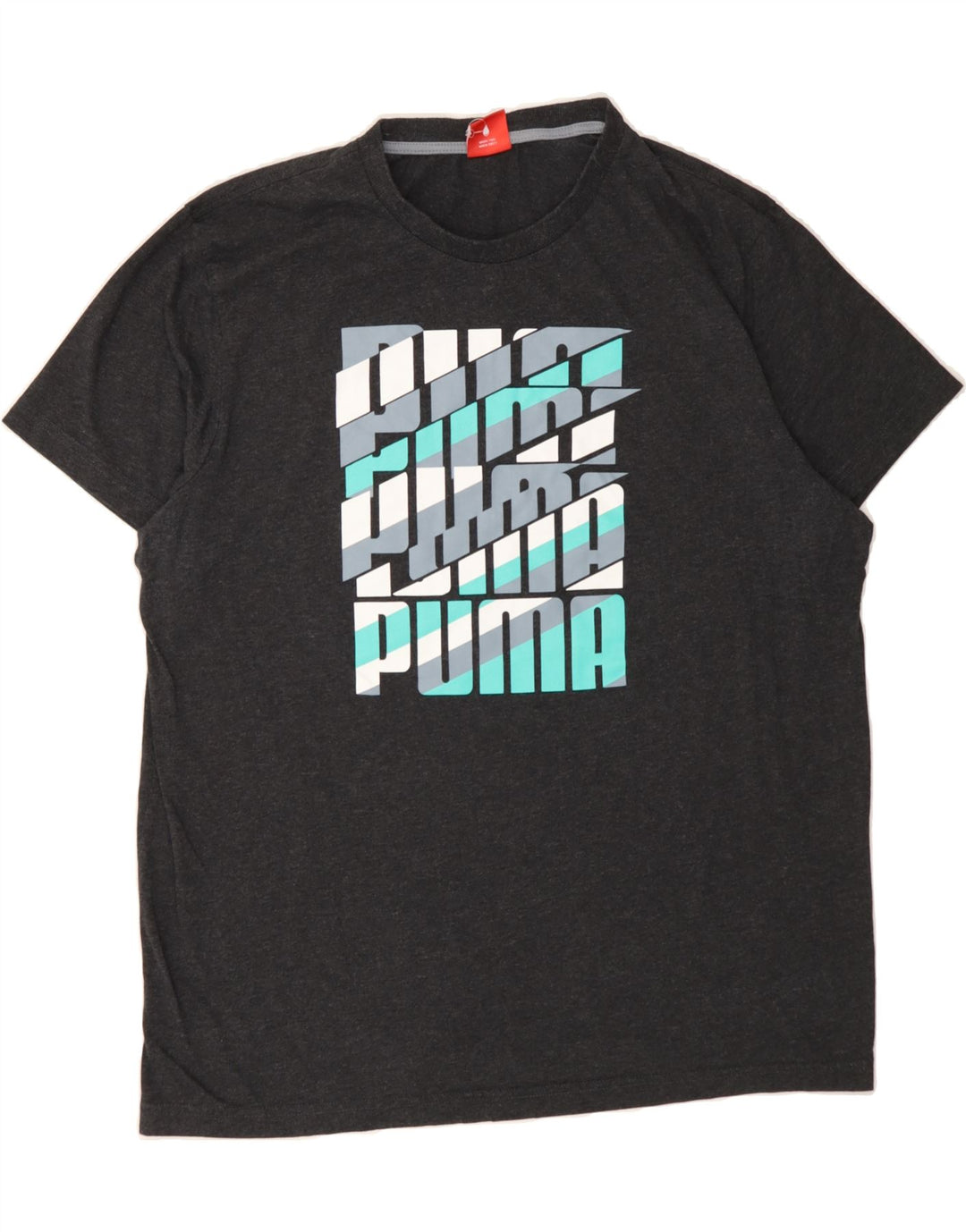PUMA Mens Graphic T-Shirt Top 2XL Grey Cotton Vintage Puma and Second-Hand Puma from Messina Hembry 