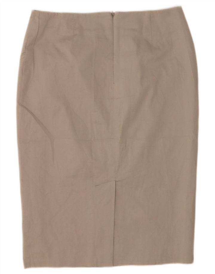 Marks & Spencer Pencil Nederdel til kvinder UK 12 Medium W30 Beige Bomuld