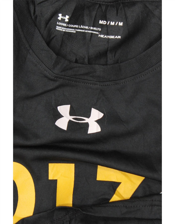 Under Armour Herre Heat Gear Grafisk T-Shirt Top Medium Sort