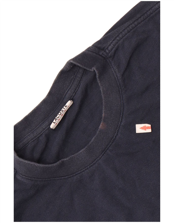 Lacoste Herre T-shirt Top størrelse 3 Lille marineblå bomuld