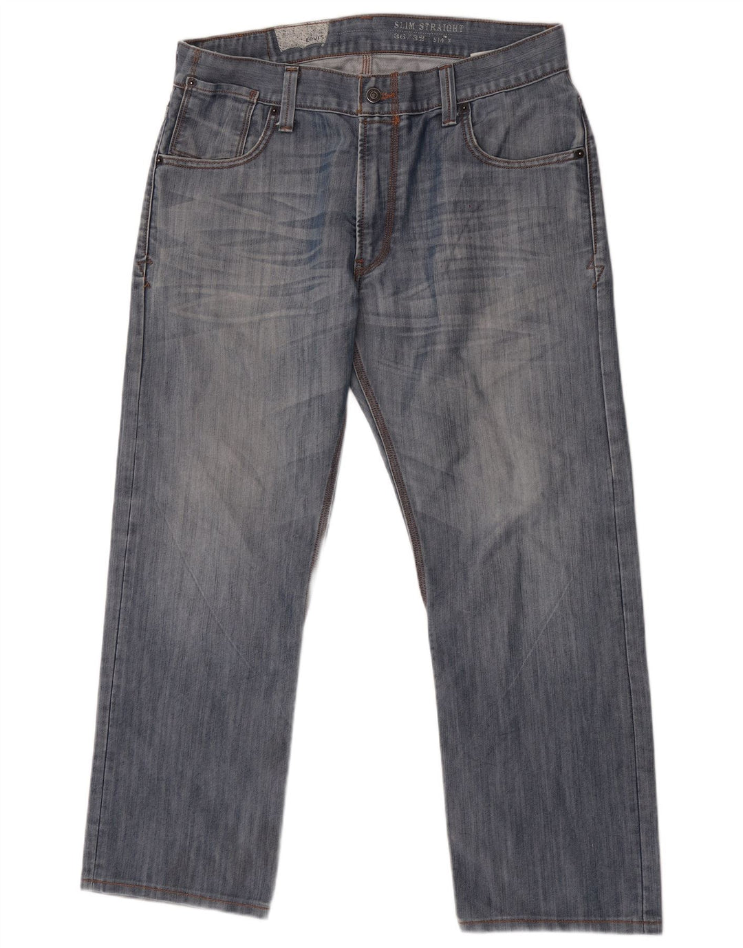 Levi's Herre 514 Slim Straight Jeans W36 L29 Blå Bomuld