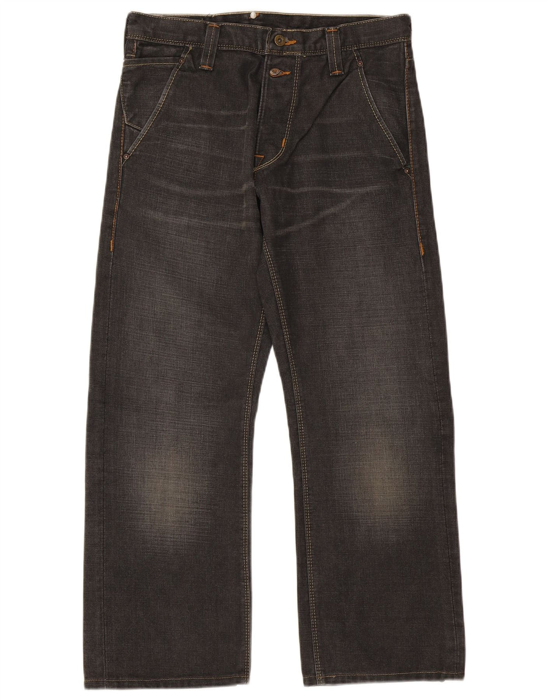LEE Straight Jeans til mænd W30 L27 Sort bomuld