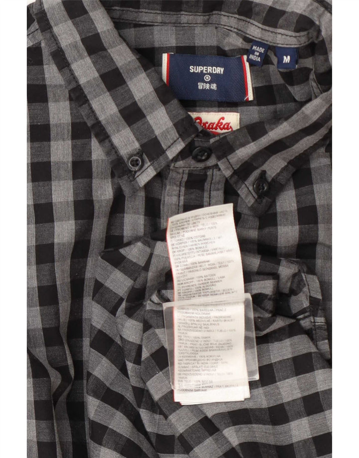 Superdry Herre Osaka skjorte Medium Grey Gingham Cotton