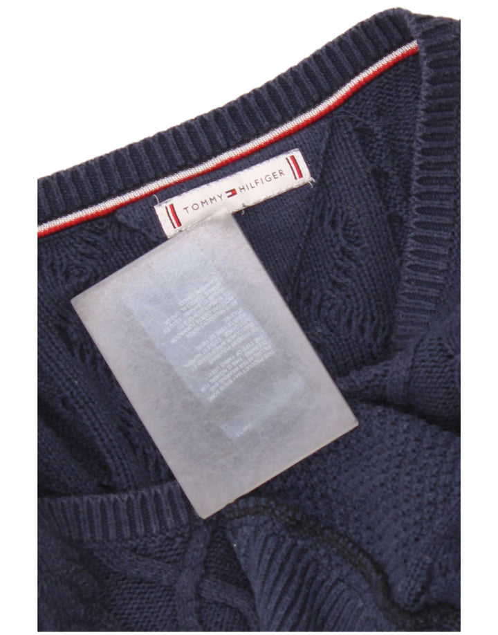 TOMMY HILFIGER Dame cardigan sweater UK 14 Medium Navy Blue