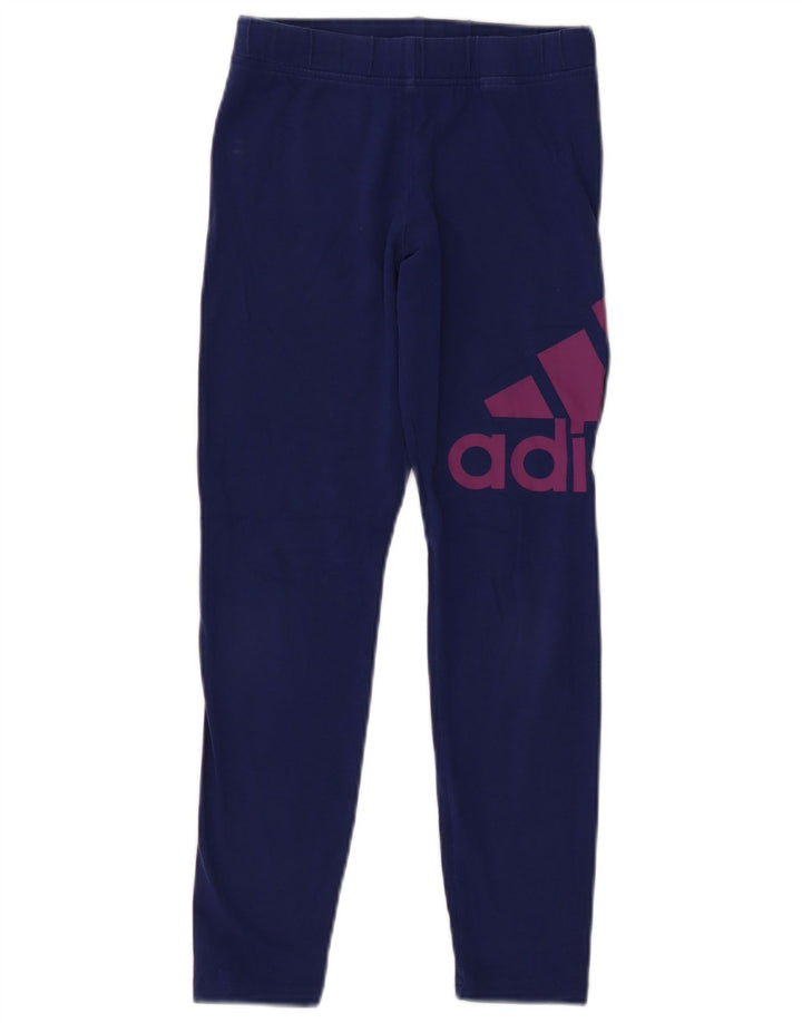 Adidas piger grafiske leggings 11-12 år marineblå