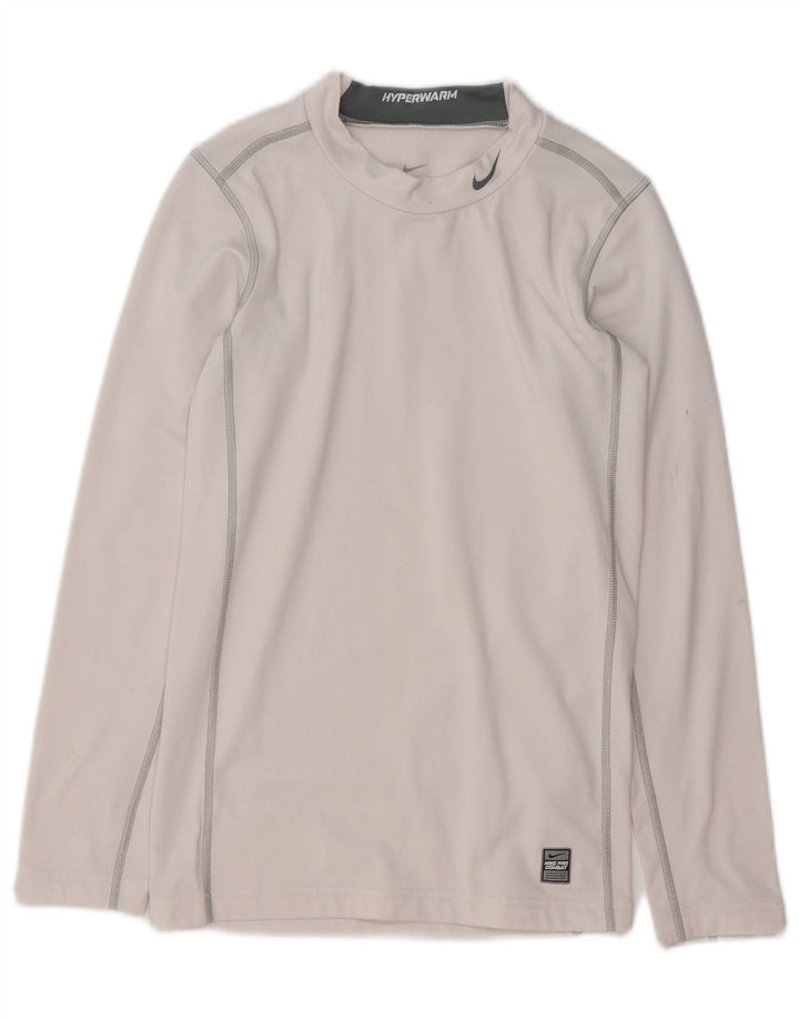Nike Boys Dri Fit Top Langærmet 13-14 år XL Hvid Polyester