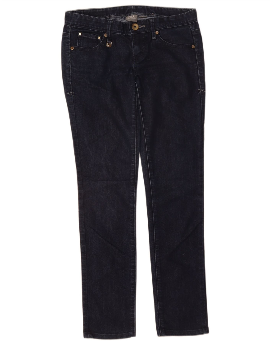ARMANI EXCHANGE Dame Grafiske Slim Jeans US 0 XS W28 L28 Blå Bomuld