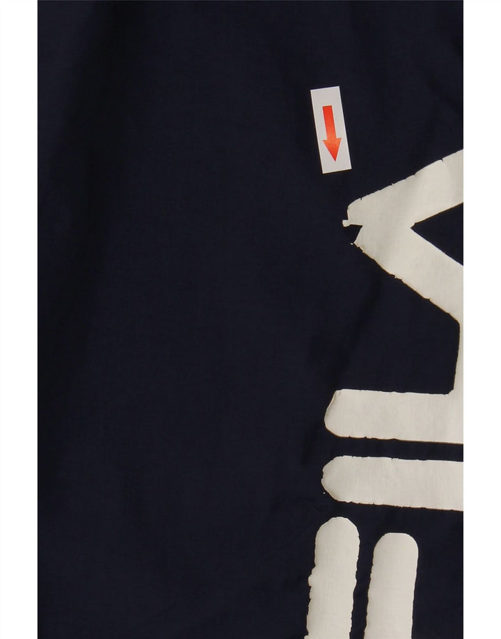 Fila Herre grafiske sportsshorts Large Navy Blue Colourblock Polyamid
