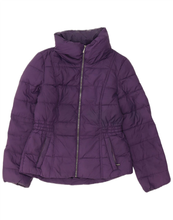 Marks & Spencer Dame Oversized Polstret Jakke UK 10 Small Purple Polyester