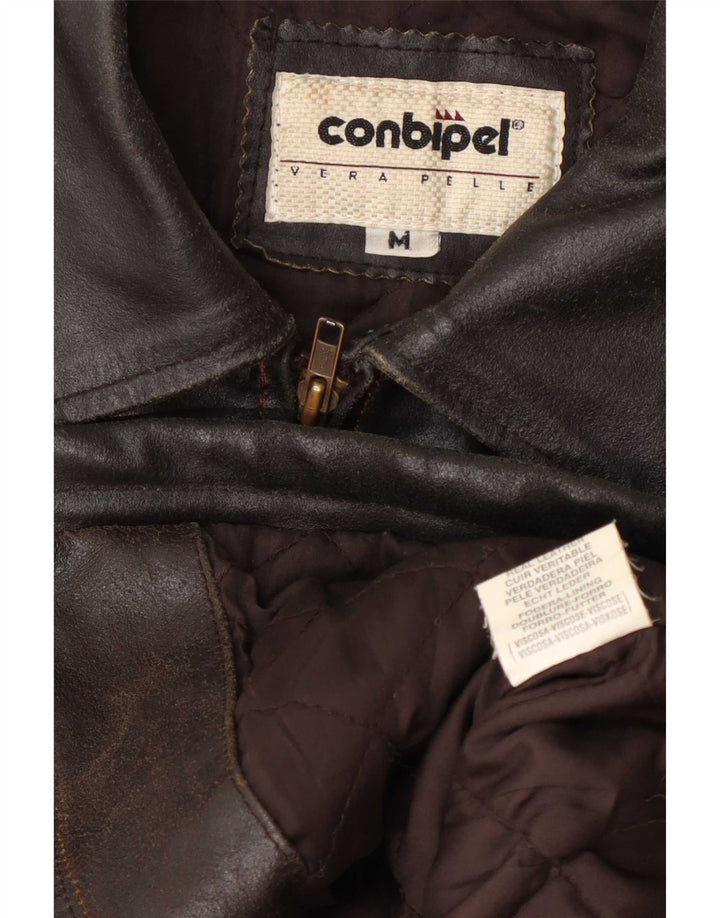 Conbipel Herre Læderjakke UK 38 Medium Brun