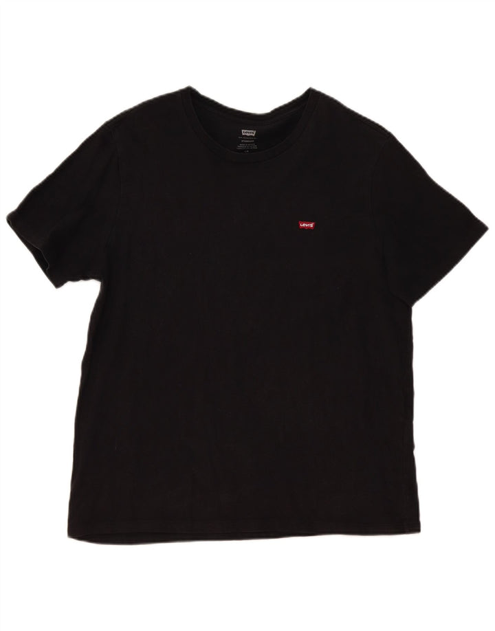 Levi's Herre Standard T-Shirt Top Stor Sort Bomuld