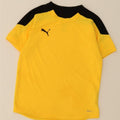 PUMA Boys T-Shirt Top 9-10 Years Medium Yellow Colourblock Polyester Vintage Puma and Second-Hand Puma from Messina Hembry 