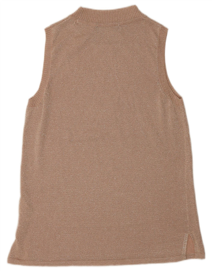 Marks & Spencer Damevest Top UK 12 Medium Beige Viscose