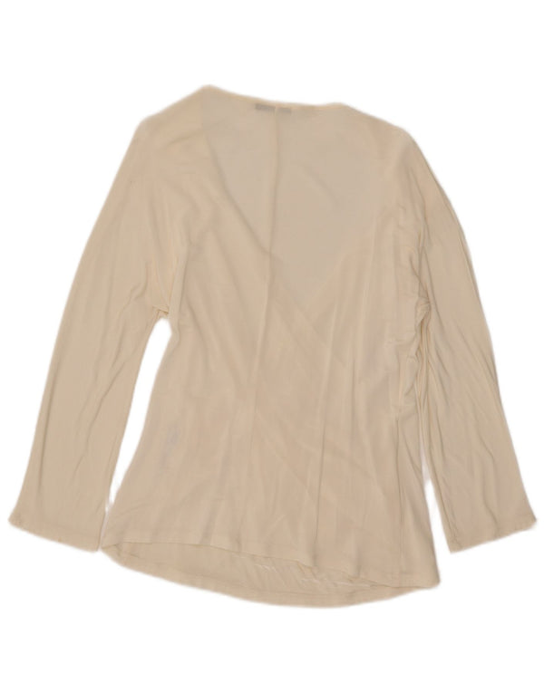 Marella Dame 3/4 ærmet bluse Top UK 18 XL Hvid