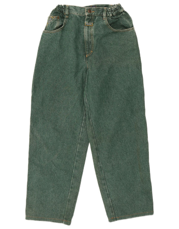 Vintage piger tilspidsede jeans 13-14 år W27 L25 Grøn bomuld