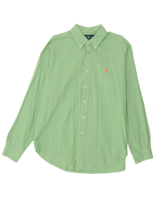 Ralph Lauren Herre Classic Fit skjorte XL Grøn Gingham Bomuld