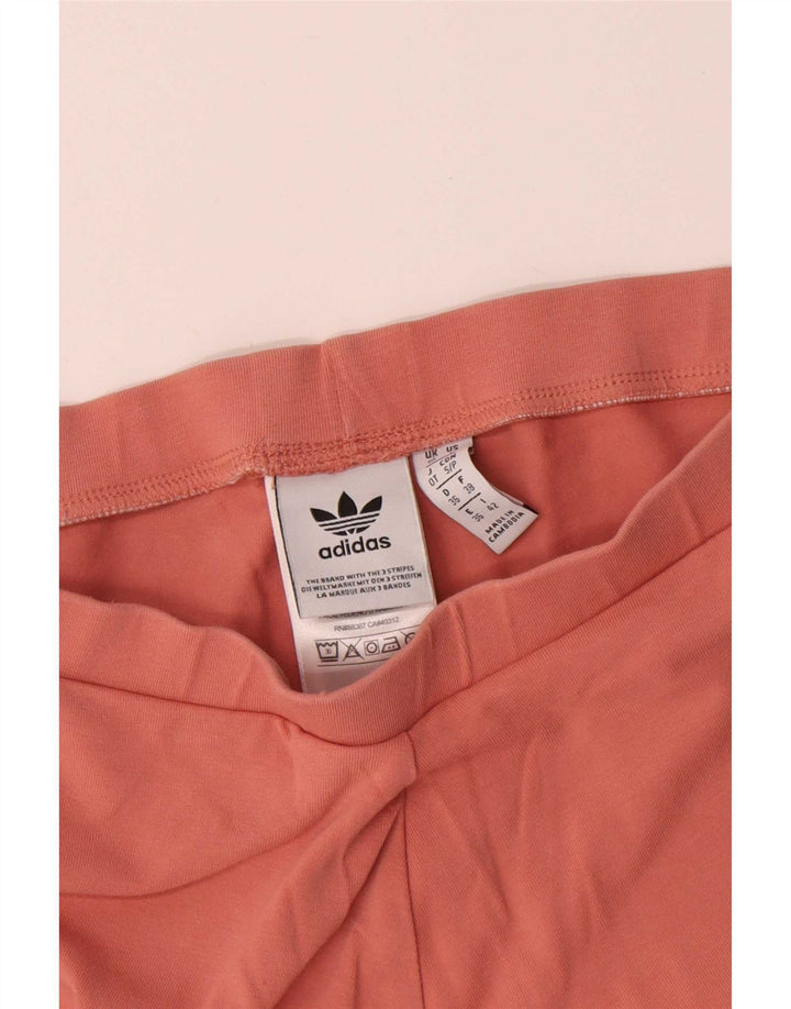 Adidas Dame Leggings UK 10 Small Pink Bomuld