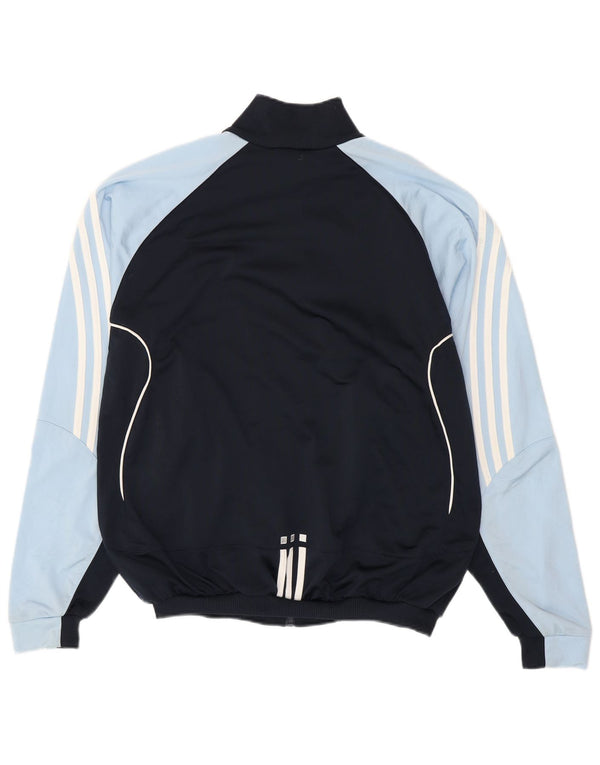 Adidas Mens Tracksuit Top Jacket UK 42/44 Large Navy Blue Colourblock