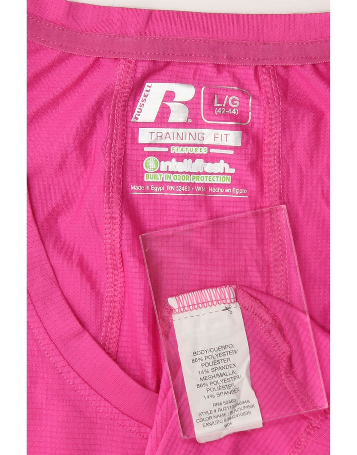 RUSSELL ATHLETIC Mens Vest Top UK 42/44 Large Pink Polyester Vintage Russell Athletic and Second-Hand Russell Athletic from Messina Hembry 