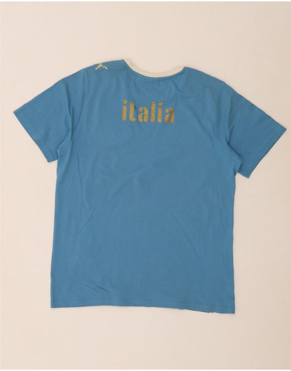 Puma Boys Italia Grafisk T-Shirt Top 13-14 År Blå Bomuld