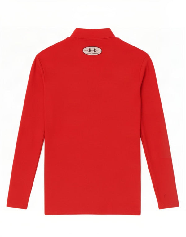 Under Armour Girls Top Langærmet 11-12 År Rød Nylon