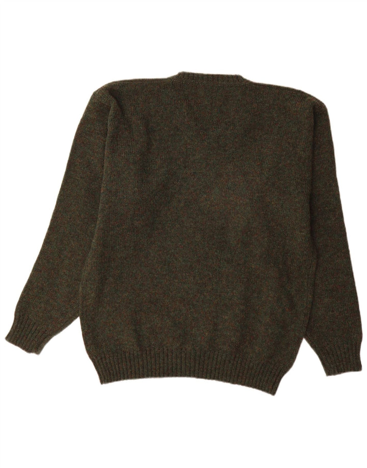 Vintage herre V-hals sweater XL Khaki