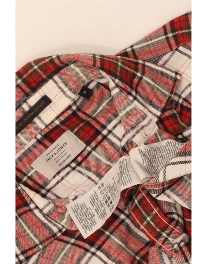 Jack & Jones herre flannelskjorte medium rød ternet bomuld