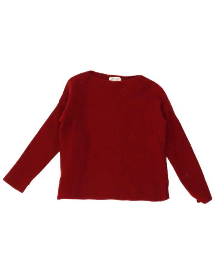 Toast Dame Boat Neck Jumper Sweater Small/Medium Rød Uld