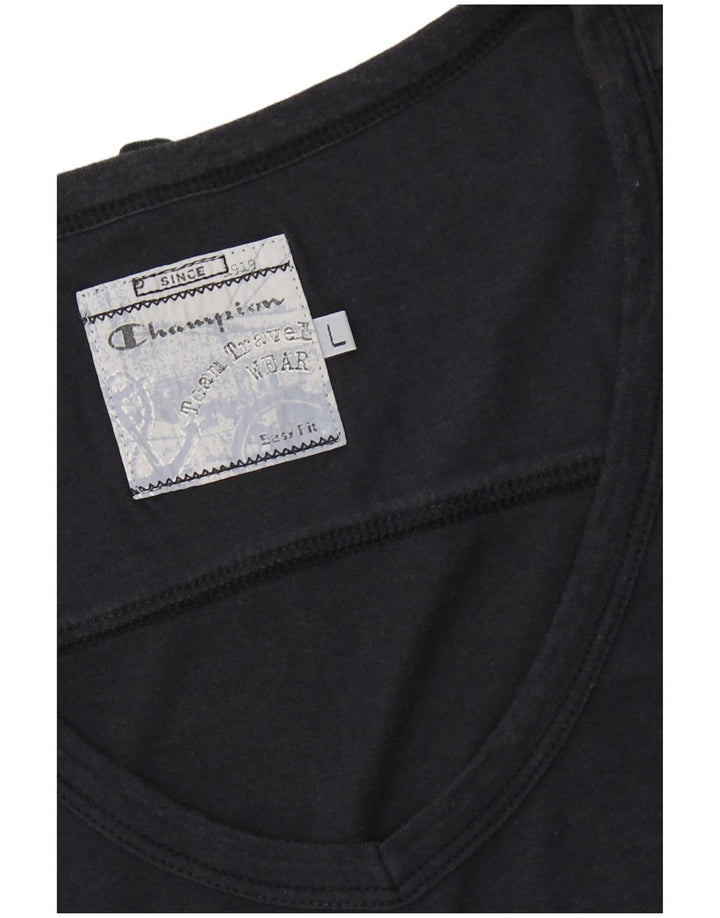 CHAMPION Damevest Top UK 14 Large Navy Blue