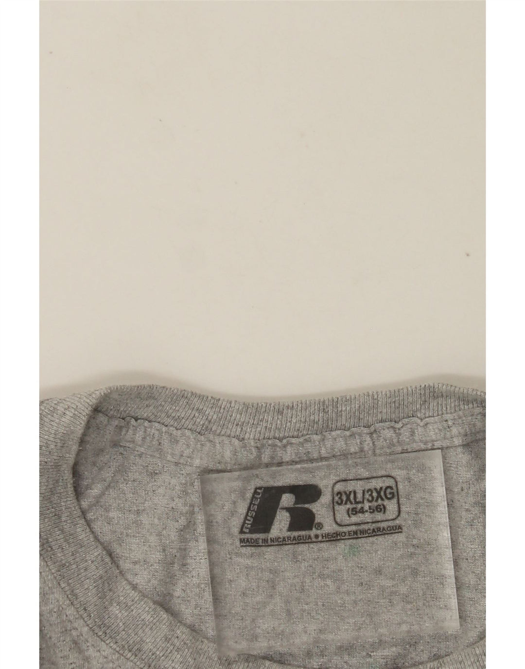 RUSSELL ATHLETIC Herre T-Shirt Top UK 54/56 3XL Grå Flecked