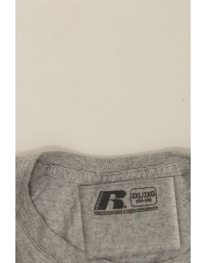 RUSSELL ATHLETIC Herre T-Shirt Top UK 54/56 3XL Grå Flecked