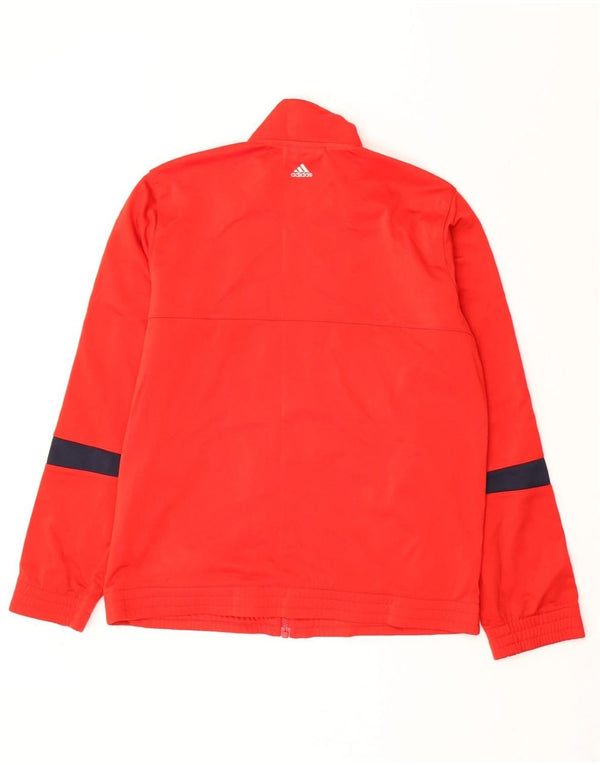 ADIDAS Træningsdragt til drenge Topjakke 13-14 år Rød Colourblock Polyester