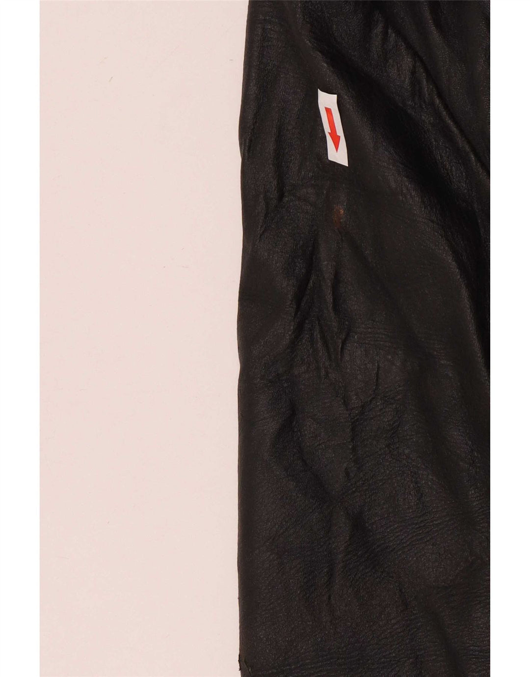 Vintage dame 3-knaps læder blazerjakke UK 12 Medium Sort