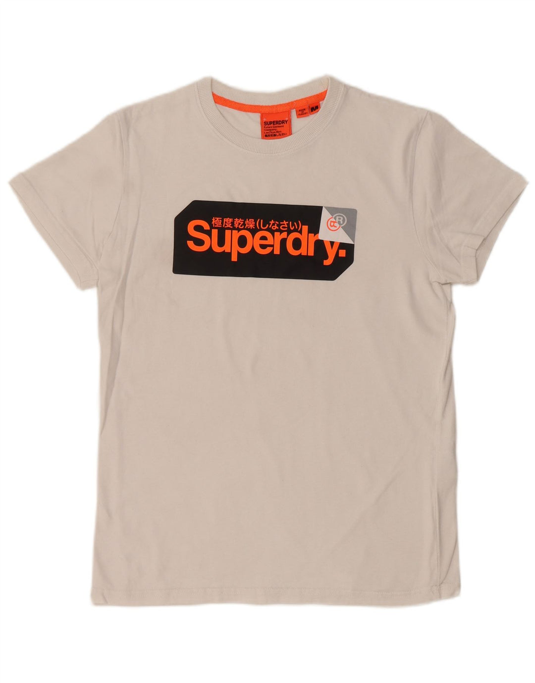 SUPERDRY Herre grafisk T-shirt top mellem hvid bomuld