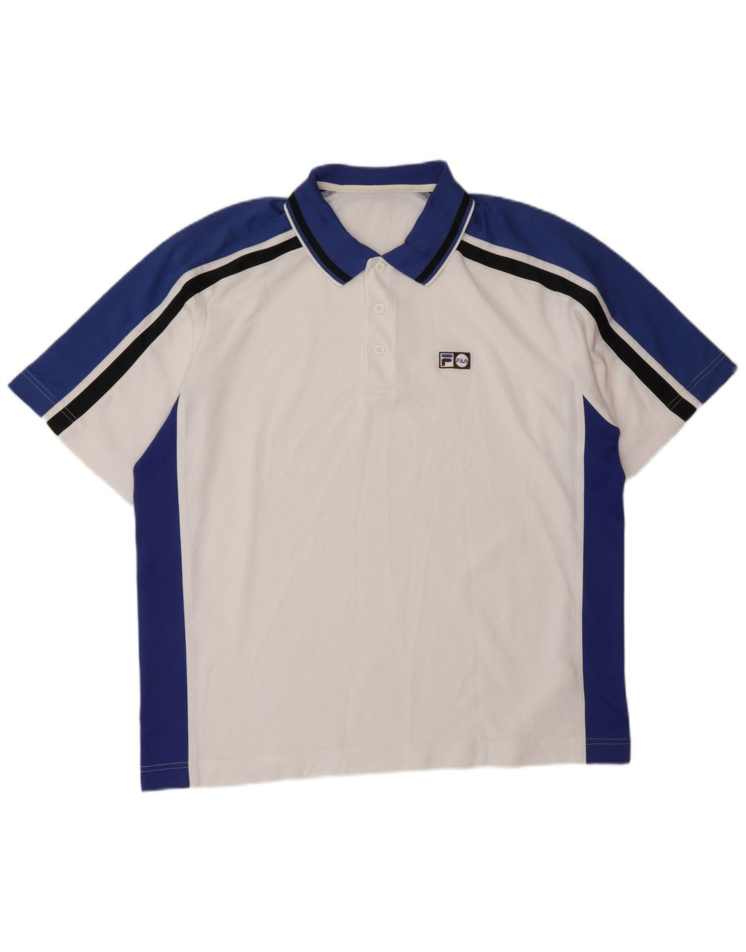 FILA Poloshirt til mænd XL Hvid Colourblock Polyester