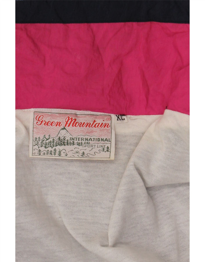 Vintage træningsdragt med hætte til mænd XL Multifarvet Colourblock