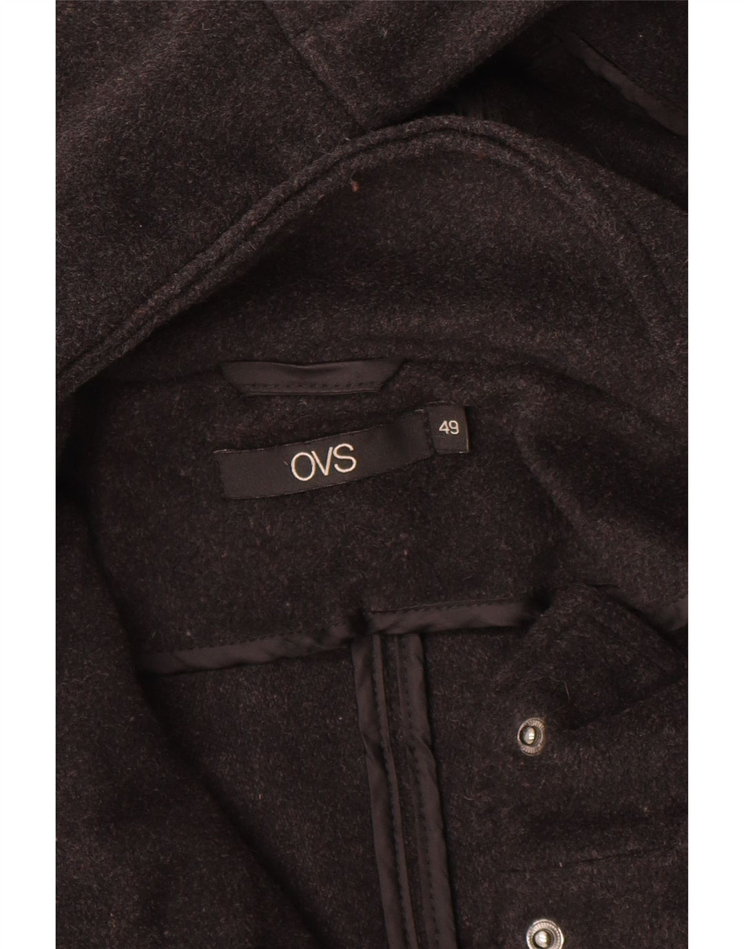 OVS Womens Oversized Hooded Duffle Coat IT 49 XL Grey Polyester