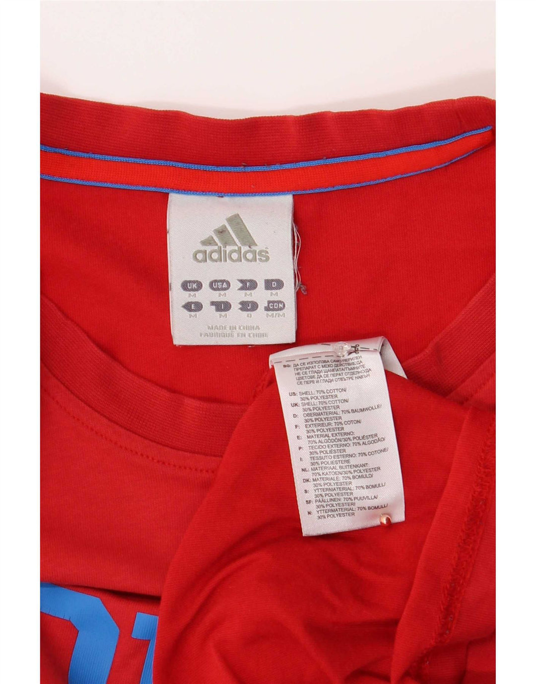 Adidas Herre grafisk T-shirt Top Medium Rød Bomuld