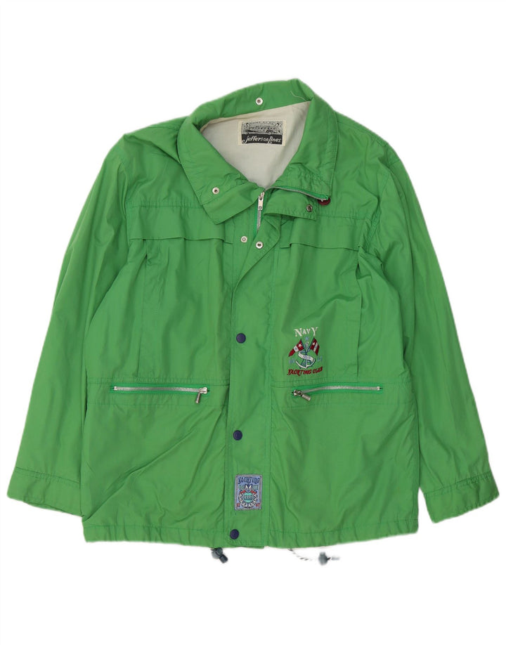 Vintage Herre Graphic Utility Jacket UK 40 Large Blue Cotton