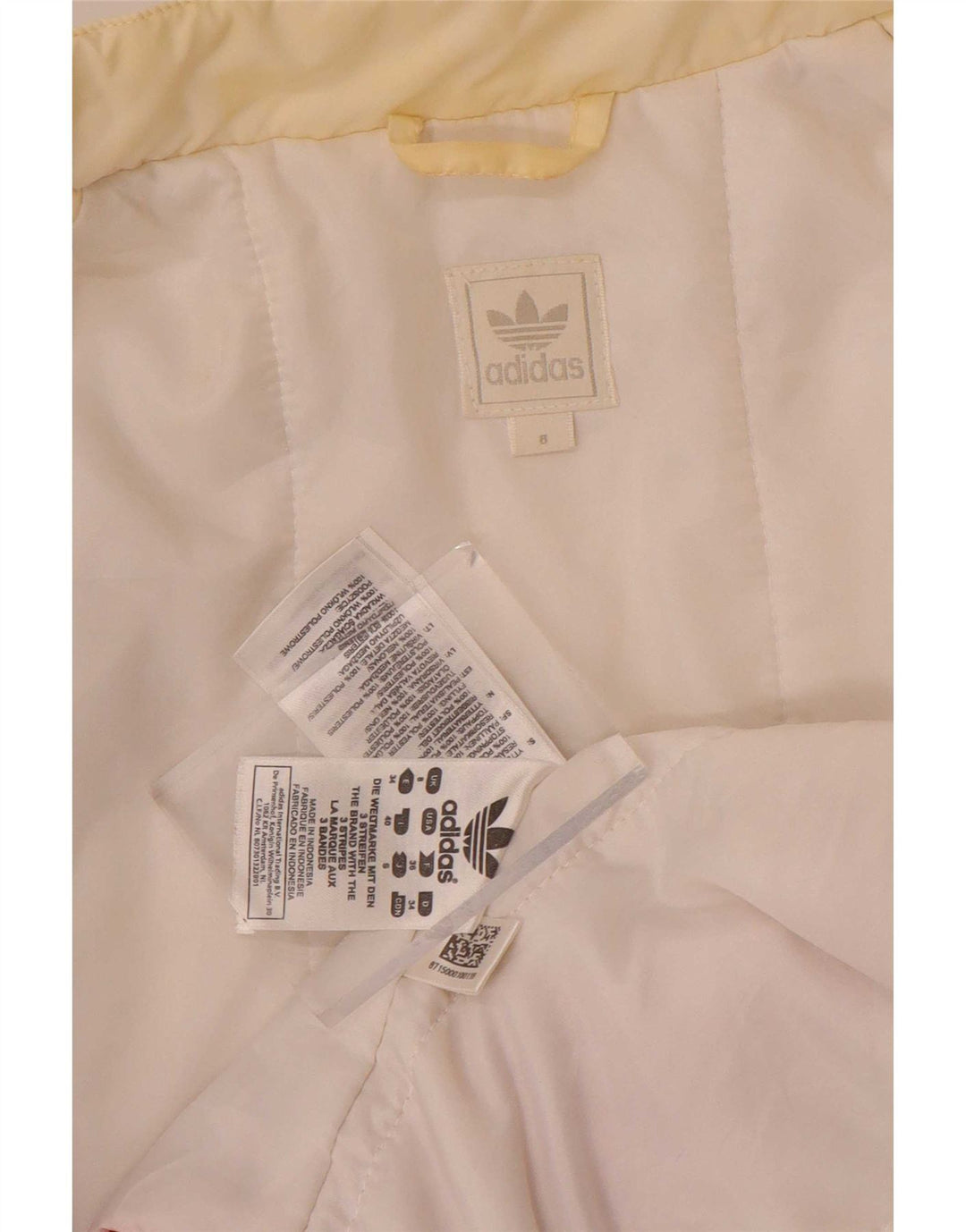 Adidas Womens Bomber Jacket UK 8 Small White Colourblock Polyester