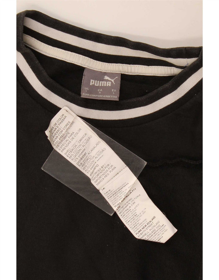 Puma Herre T-Shirt Top Stor Sort Bomuld