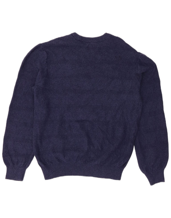 Chaps Herre Boat Neck Jumper Sweater Medium Marineblå Stribet